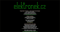 Desktop Screenshot of elektronek.cz